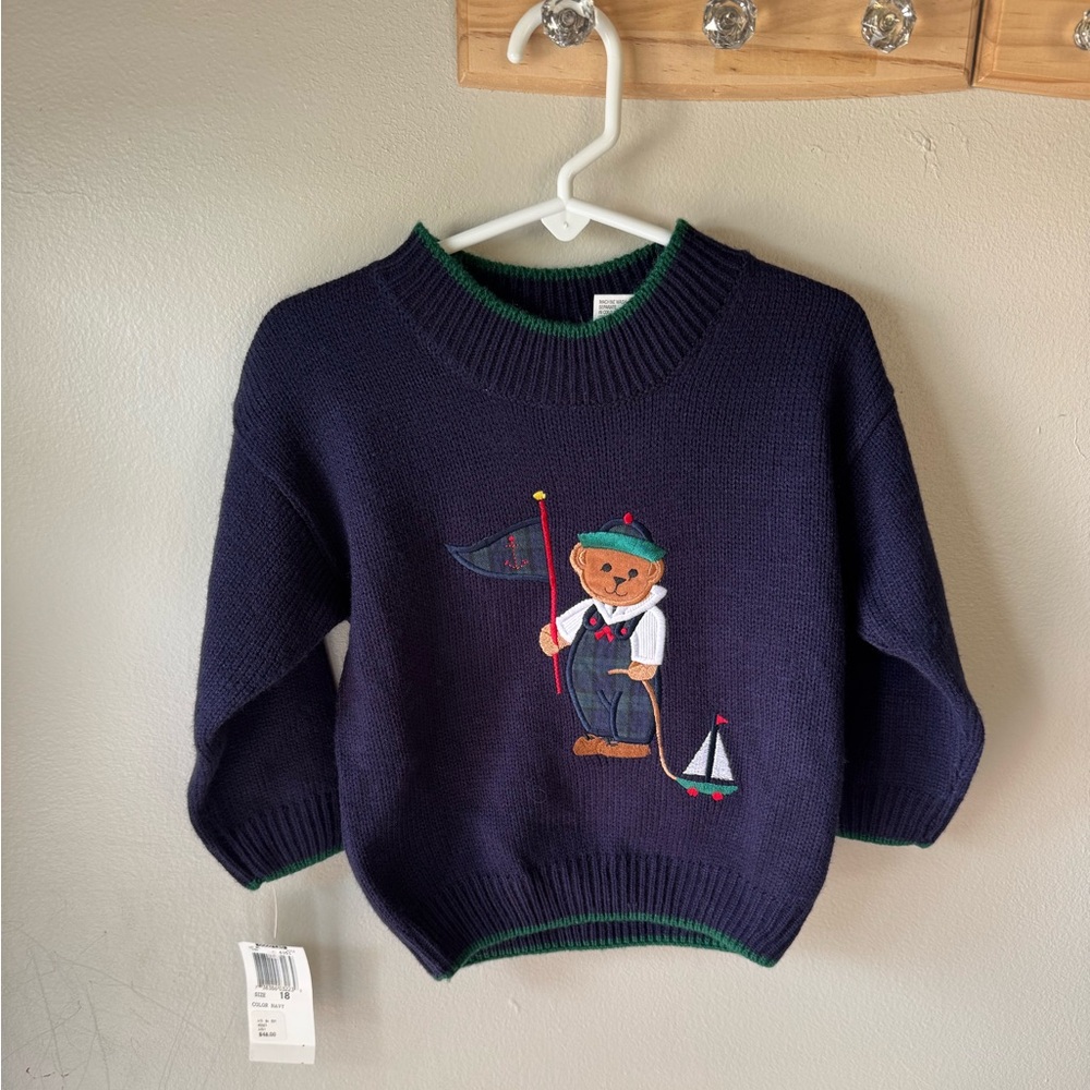 Vintage NWT Good Lad of Philadelphia Nautical Sailor Bear Sweater – 18 Months